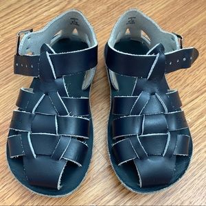 Sun San Saltwater Sharks Navy 7 Toddler Sandal